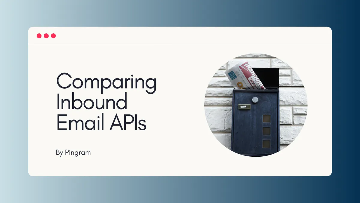 Best Inbound Email Notification APIs in 2026: Pingram vs Resend vs SendGrid vs Mailgun vs Postmark